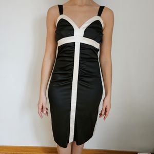 Black and white formal dress